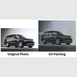 Ritratti su ordinazione dell'automobile, ritratti dell'olio dalla gamma Rover Car delle fotografie