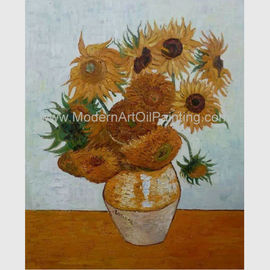 Campagna Vincent Van Gogh Oil Paintings Sunflowers con le foglie di oro di Vienna 20 x 24 pollici