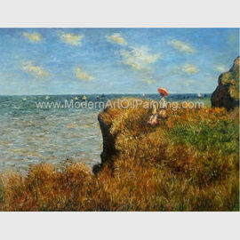 Claude Monet Oil Reproduction, Cliff Walk At Pourville Oil su tele 50 x 70 cm