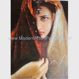 Gente storica della ragazza della riproduzione araba fatta a mano della pittura a olio che dipinge sulla tela