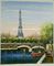 Via di Parigi della pittura a olio di Parigi dell'impressione che allunga l'ufficio Deco del pannello di pagina una