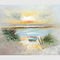 Decorazione moderna della Camera della pittura ad olio del mestichino di paesaggio della nave spessa fatta a mano della spiaggia