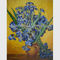 Van Gogh Irises In Vase dipinto a mano su ordinazione contro un fondo giallo