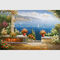 Porto Mediterraneo di vacanza di Art Sea Landscape Oil Painting della parete del giardino