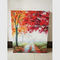 Paesaggio fatto a mano Autumn Forest For Star Hotels della pittura a olio astratta del mestichino