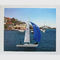 Pittura a olio realistica della barca a vela su tela, pittura su ordinazione del ritratto dalla foto