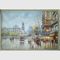 Pittura fatta a mano dello Streetscape della tela di pittura a olio di Parigi della decorazione domestica