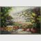 Pittura a olio di tela di paesaggio del giardino della pittura a olio Mediterranea fatta a mano della tela