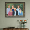 Ritratti su ordinazione della pittura a olio della famiglia per la decorazione del Governo di vista laterale