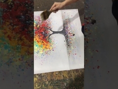 Pittura a olio astratta di arte moderna dipinta a mano per soggiorno