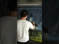 Dipinti ad olio con spatola, arte moderna su tela per la decorazione domestica