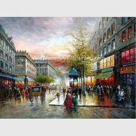 Olio spesso 50 cm x 60 cm della via di Parigi della pittura a olio di Parigi del mestichino per i caffè