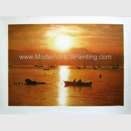 Ritratto realistico di tela dell'olio dalla fotografia, tela Art Painting del paesaggio di alba