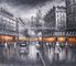 Pitture di paesaggio urbano di Parigi della tela, estratto moderno Art Bars della pittura a olio