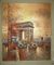 Pittura a olio contemporanea Arc de Triomphe di scena della via di Parigi su tela