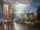 Olio spesso 50 cm x 60 cm della via di Parigi della pittura a olio di Parigi del mestichino per i caffè