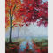 Paesaggio fatto a mano Autumn Forest For Star Hotels della pittura a olio astratta del mestichino