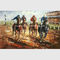 Pittura a olio astratta del mestichino su tela/cavalli che esegue gli sport Art Painting