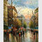 Mestichino contemporaneo della pittura della tela di scena della via di Parigi che allunga struttura