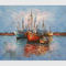 Pitture astratte della barca a vela dell'olio spesso/pitture di paesaggio dipinte a mano della barca