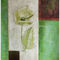 Pittura a olio astratta moderna del fiore su tela, pittura allungata della tela per la decorazione della parete