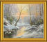 Arte originale 20&quot; della parete delle pitture di paesaggio dell'olio del fiume della neve X24»